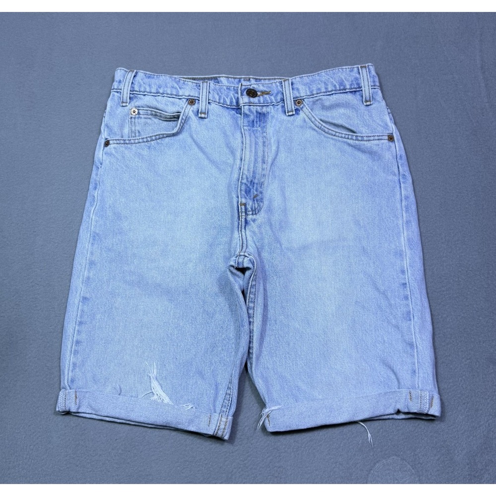 VINTAGE Levis Shorts Mens 30 Light Wash Denim Orange Tab Made In USA